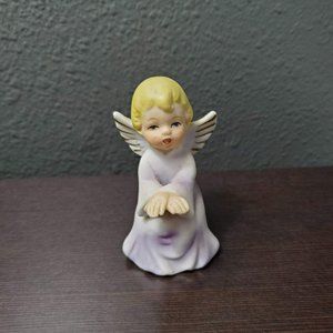 Vintage Schmid Bros Figurine, Angel Girl, Made in Japan 1960s, Bisque Porcelain
